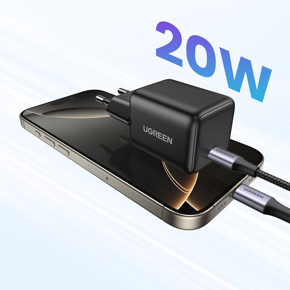 UGREEN X512 Nätverksladdare, 20W, 3A, 1 x USB-C, Svart