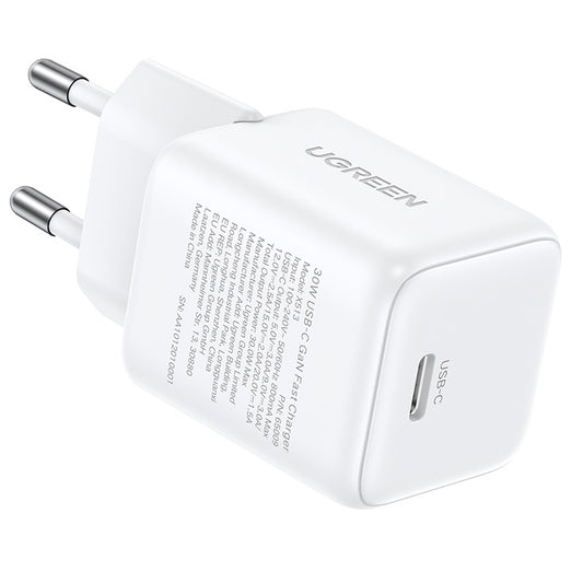 UGREEN X513 Nätverksladdare, 30W, 3A, 1 x USB-C, Vit