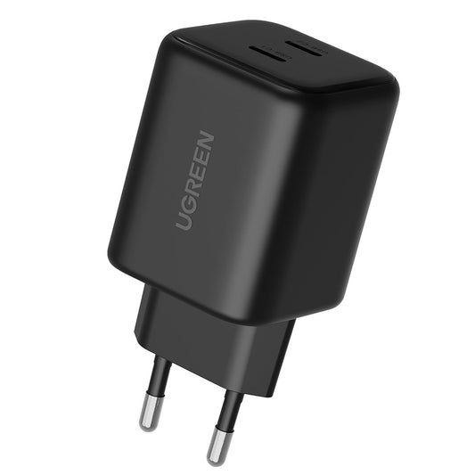 Nätadapter UGREEN X526 (65058), 45W, 3A, 2 x USB-C, Svart