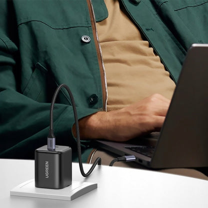 Nätadapter UGREEN X526 (65058), 45W, 3A, 2 x USB-C, Svart