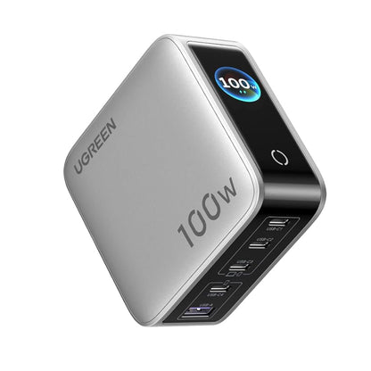 Nätadapter UGREEN X773 (65620B), 100W, 1 x USB-A - 4 x USB-C, Grå
