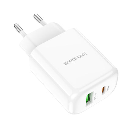 Borofone BBN4 Potential Network Charger, 20W, 3A, 1 x USB-A - 1 x USB-C, White
