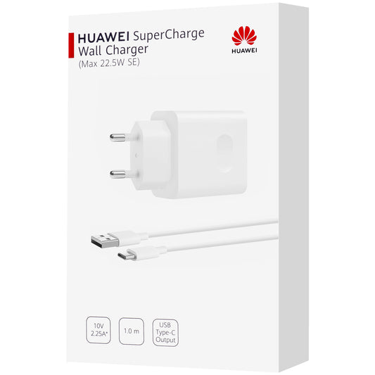 Huawei CP404B USB-C-kabel Nätverksladdare Huawei CP404B, 22,5W, 2,25A, 1 x USB-A, vit 55033325