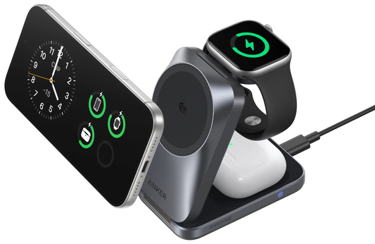 Anker Prime MagGo 3in1 trådlös nätadapter, 25W, svart A25N1