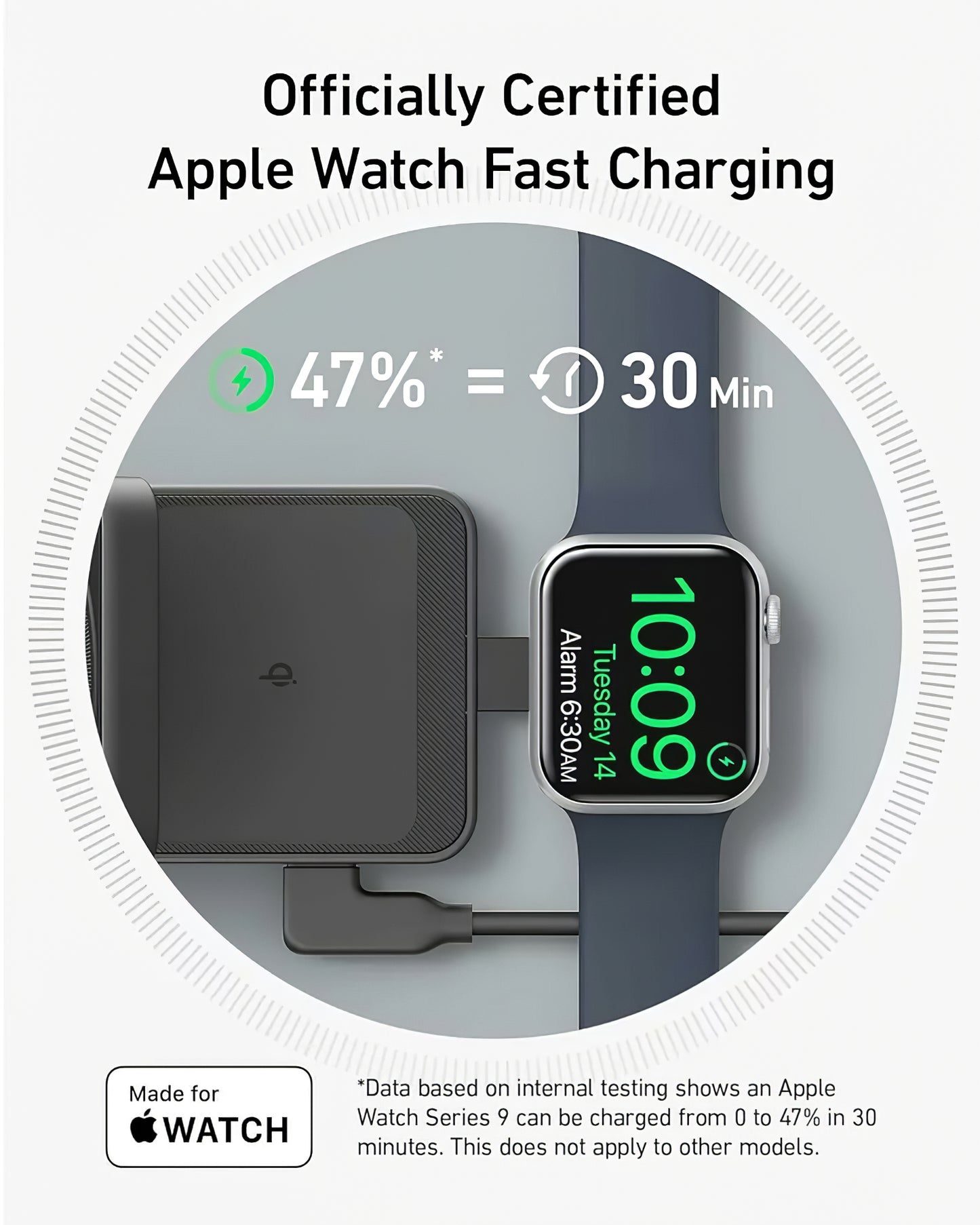 Anker MagGo 3in1 trådlös nätverksladdare, 15W, 1.67A, Svart B2557311