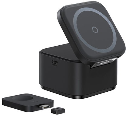 Baseus MagPro 3-i-1 trådlös USB-C-nätladdare, 25 W, 1 x USB-C, svart P10264100123-01