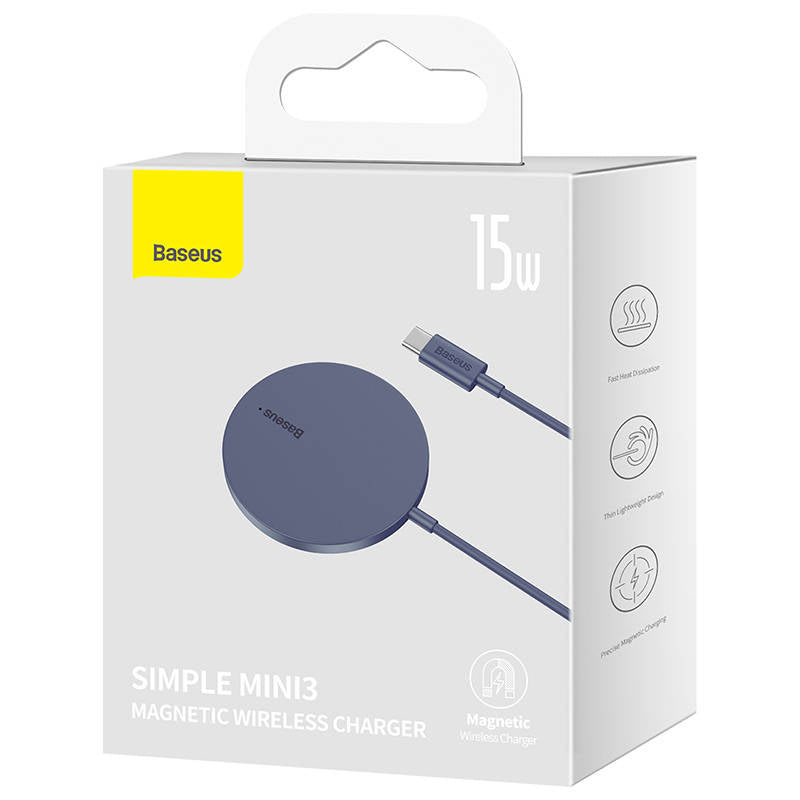 Trådlös nätverksladdare Baseus Simple Mini3, 15W, 1.67A, Lila CCJJ040205