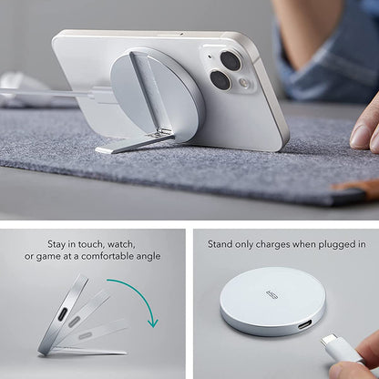 Trådlös nätverksladdare ESR HaloLock, 15W, 1.67A, Vit