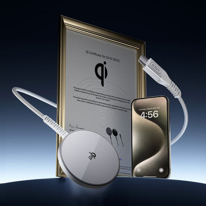 Trådlös nätverksladdare ESR HaloLock, 15W, 1.67A, Silver