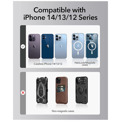 Trådlös nätverksladdare ESR HaloLock Shift, 15W, 1.67A, Vit