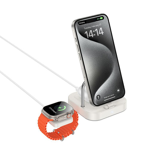 Trådlös Nätverksladdare HOCO CQ16A 3in1, 15W, 1.67A, Vit