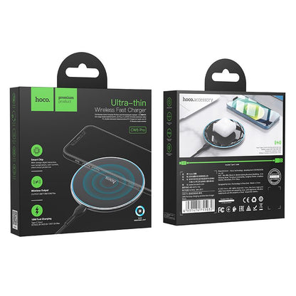 Trådlös nätverksladdare HOCO CW6 Pro, 15W, 1.67A, Svart