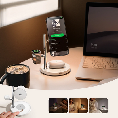 Trådlös Nätverksladdare Joyroom JR-W23 3in1, 15W, 1.67A, Vit