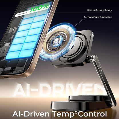 Trådlös nätverksladdare Lisen 3in1, 15W, 1.67A, Svart YL0424010003