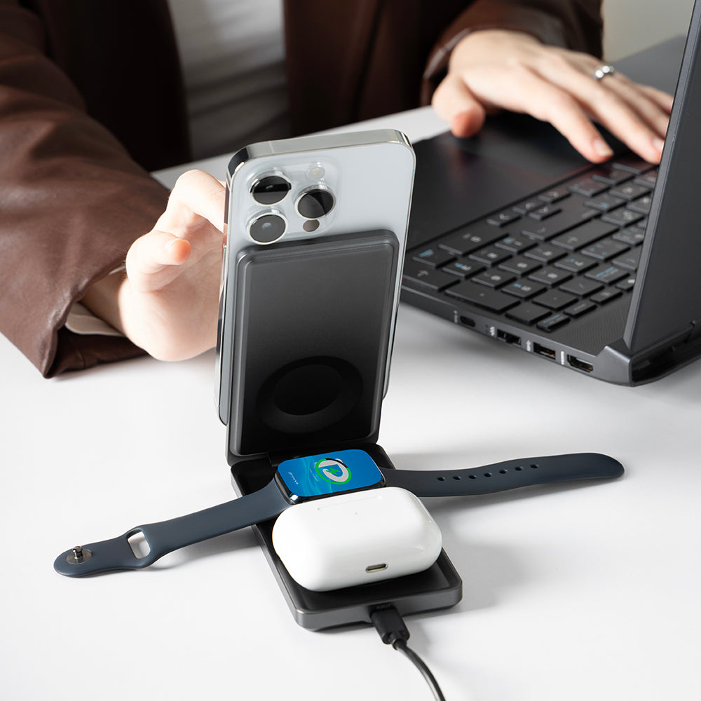 Trådlös Nätverksladdare Proove Metal Edge 3in1, 15W, 1.67A, Grå WSME15010003