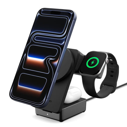 Trådlös Nätverksladdare Spigen EF323MQ Essential 3in1, 25W, Svart ACH10398