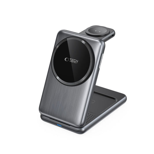 Trådlös nätverksladdare Tech-Protect A42 3in1, 15W, 1.67A, Grå