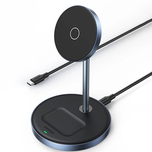 UGREEN CD317 2in1 Trådlös Nätverksladdare, 20W, 1.67A, Svart