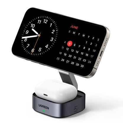 UGREEN W526 3in1 Trådlös Nätverksladdare, 20W, 1.67A, 1 x USB-C, Svart