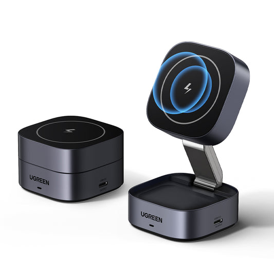 UGREEN W526 3in1 Trådlös Nätverksladdare, 20W, 1.67A, 1 x USB-C, Svart