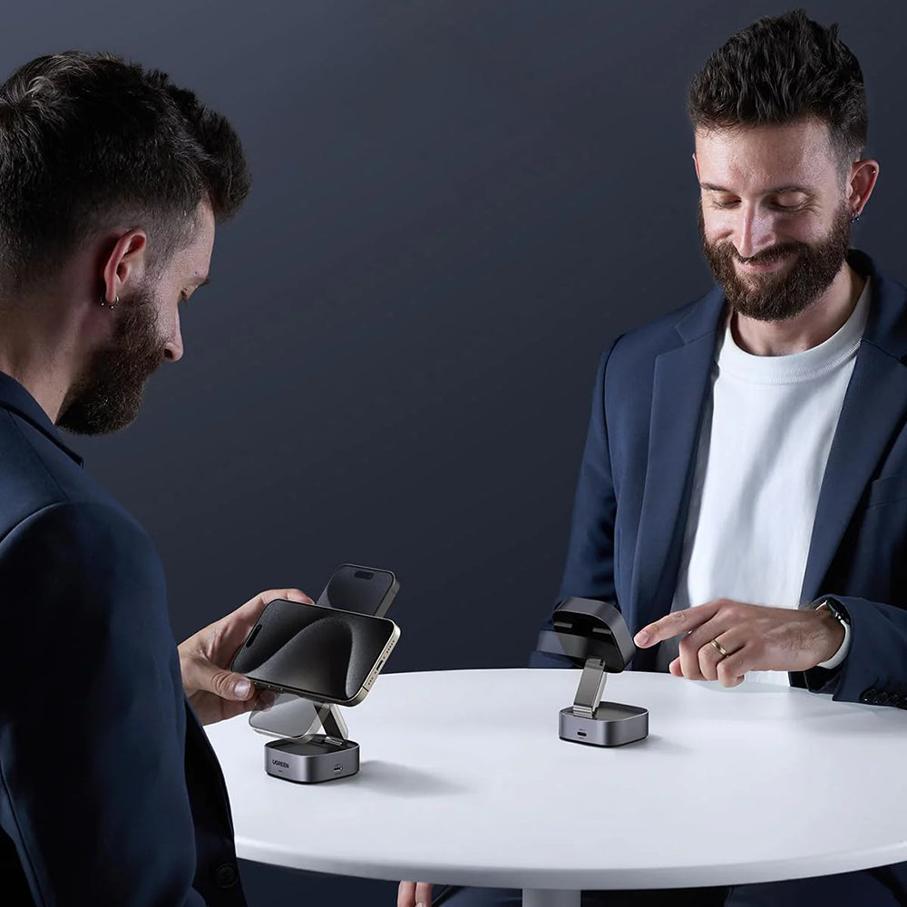 UGREEN W702 3in1 Trådlös Nätverksladdare, 20W, 1.67A, 1 x USB-C, Svart