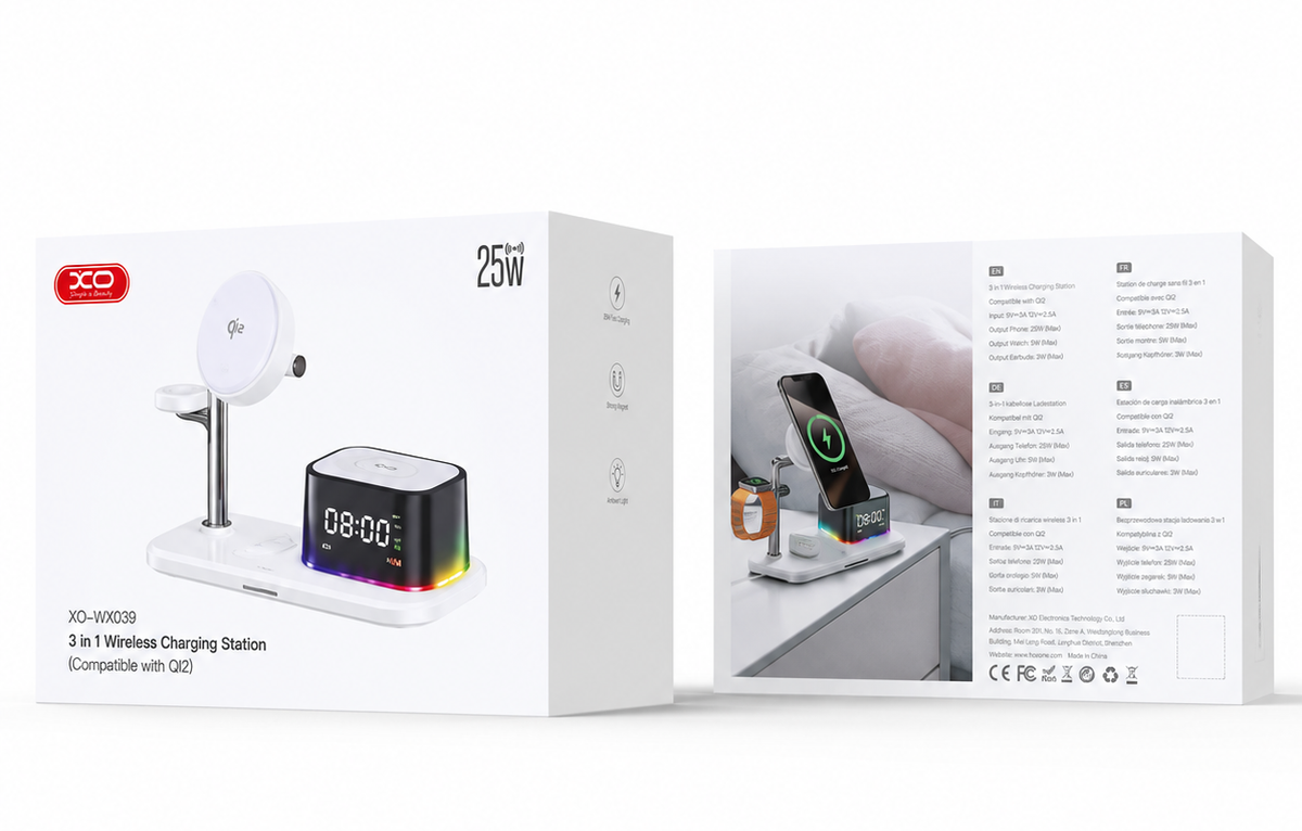 Trådlös nätadapter XO Design CX045 3i1, 25W, Vit
