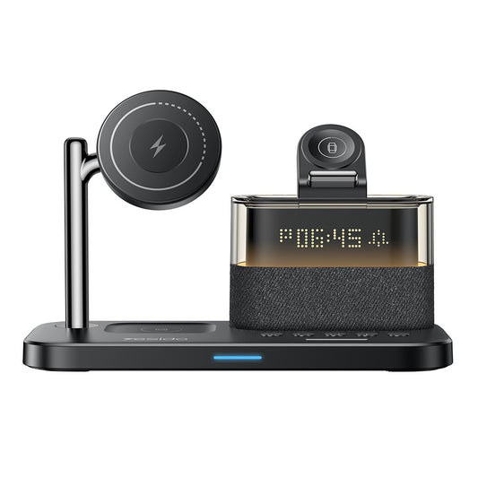 Trådlös nätverksladdare Yesido DS37 Display 3in1, 25W, 1.67A, Svart