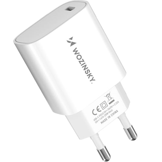Nätadapter WZK WGWCCW, 20W, 3A, 1 x USB-C, Vit