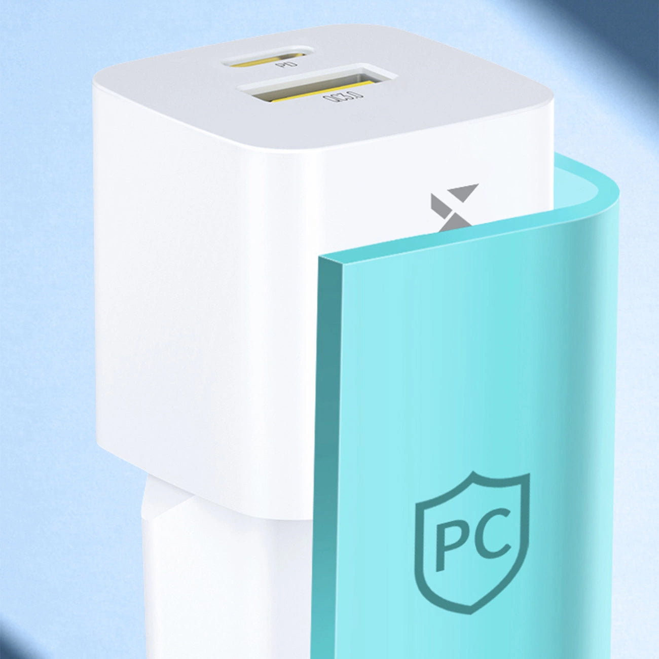 Nätverksladdare WZK WWCEAC, 33W, 3A, 1 x USB-A - 1 x USB-C, Vit