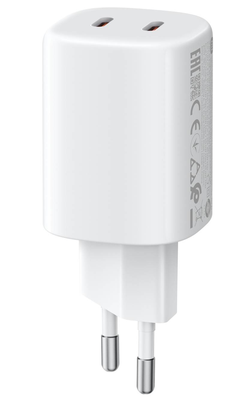 Xiaomi Nano Turbo nätadapter, 45W, 3A, 2 x USB-C, vit BHR087OEU