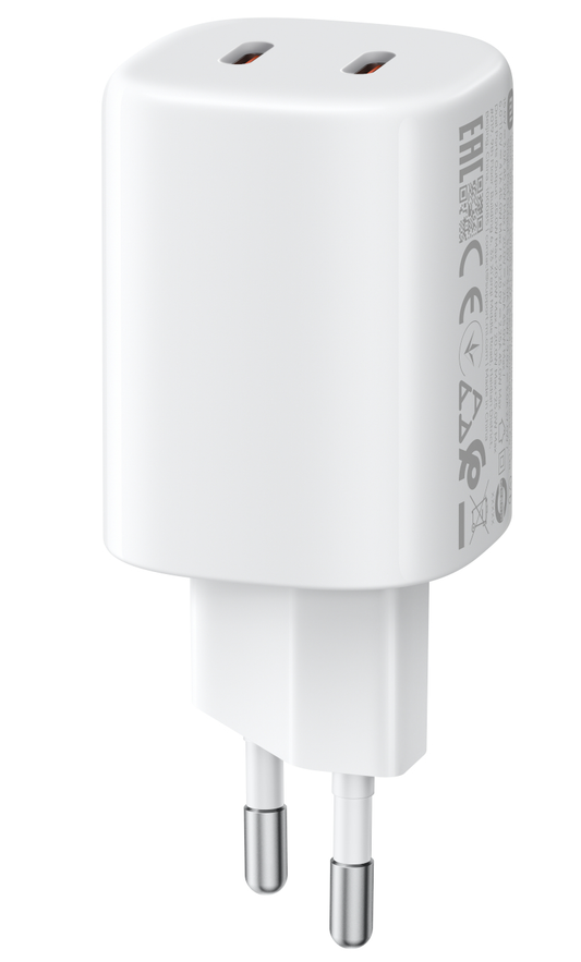 Xiaomi Nano Turbo nätadapter, 45W, 3A, 2 x USB-C, vit BHR087OEU