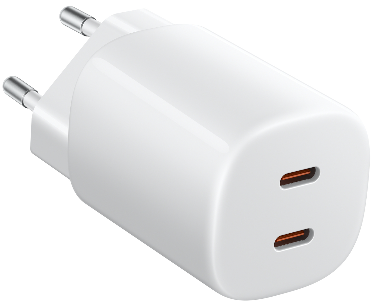 Xiaomi Nano Turbo nätadapter, 45W, 3A, 2 x USB-C, vit BHR087OEU