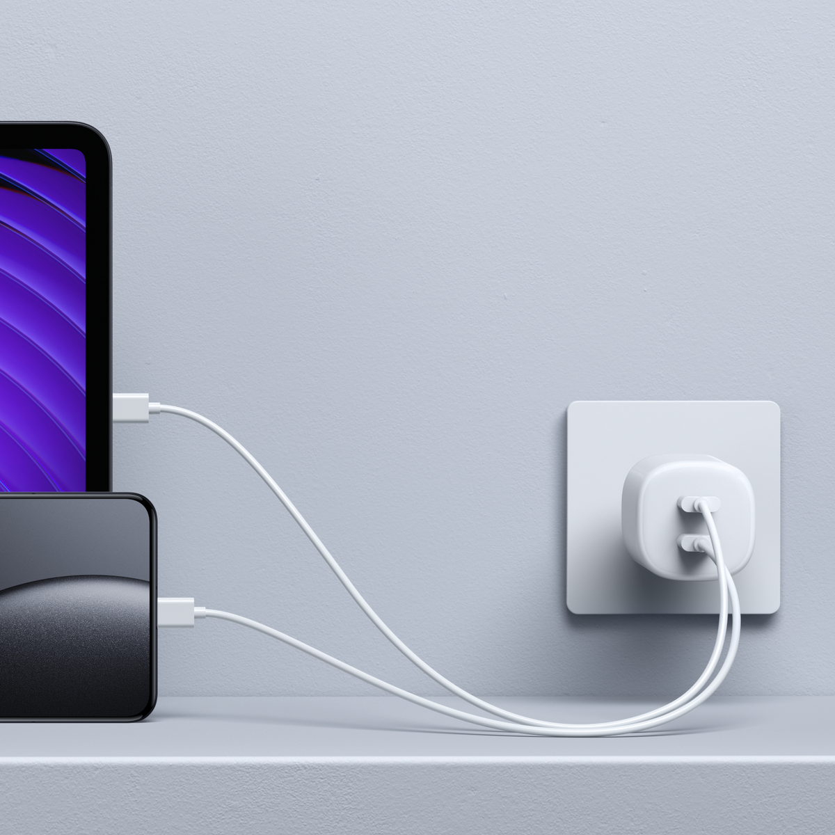 Xiaomi Nano Turbo nätadapter, 45W, 3A, 2 x USB-C, vit BHR087OEU