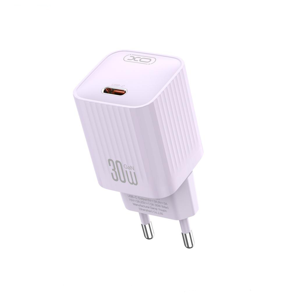 Nätadapter XO Design L148, 30W, 3A, 1 x USB-C, Lila