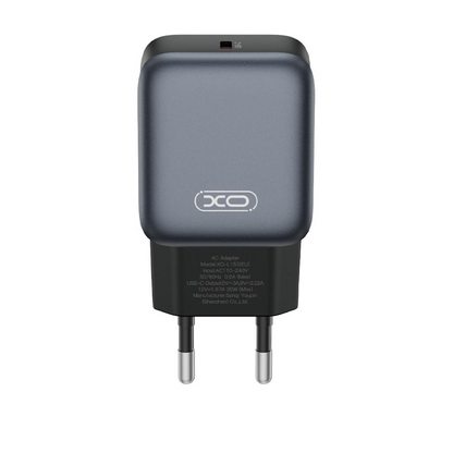 XO Design L153 Network Charger, 20W, 3A, 1 x USB-C, Black