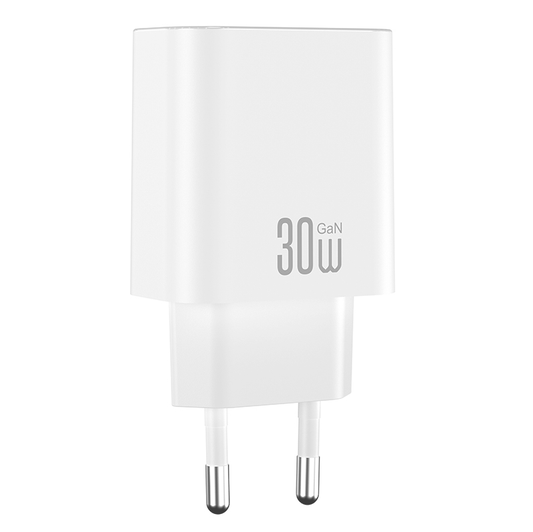 Nätadapter XO Design CE41, 30W, 3A, 1 x USB-C, Vit
