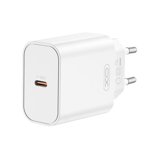 Nätverksladdare XO Design CE32, 20W, 3A, 1 x USB-C, Vit