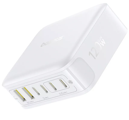 Baseus EnerFill FH21 laddstation, 120W, 2 x USB-A - 4 x USB-C, Vit E0120T01