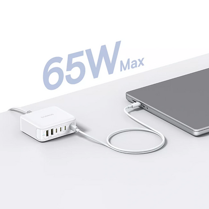 Baseus EnerFill FH21 laddstation, 120W, 2 x USB-A - 4 x USB-C, Vit E0120T01