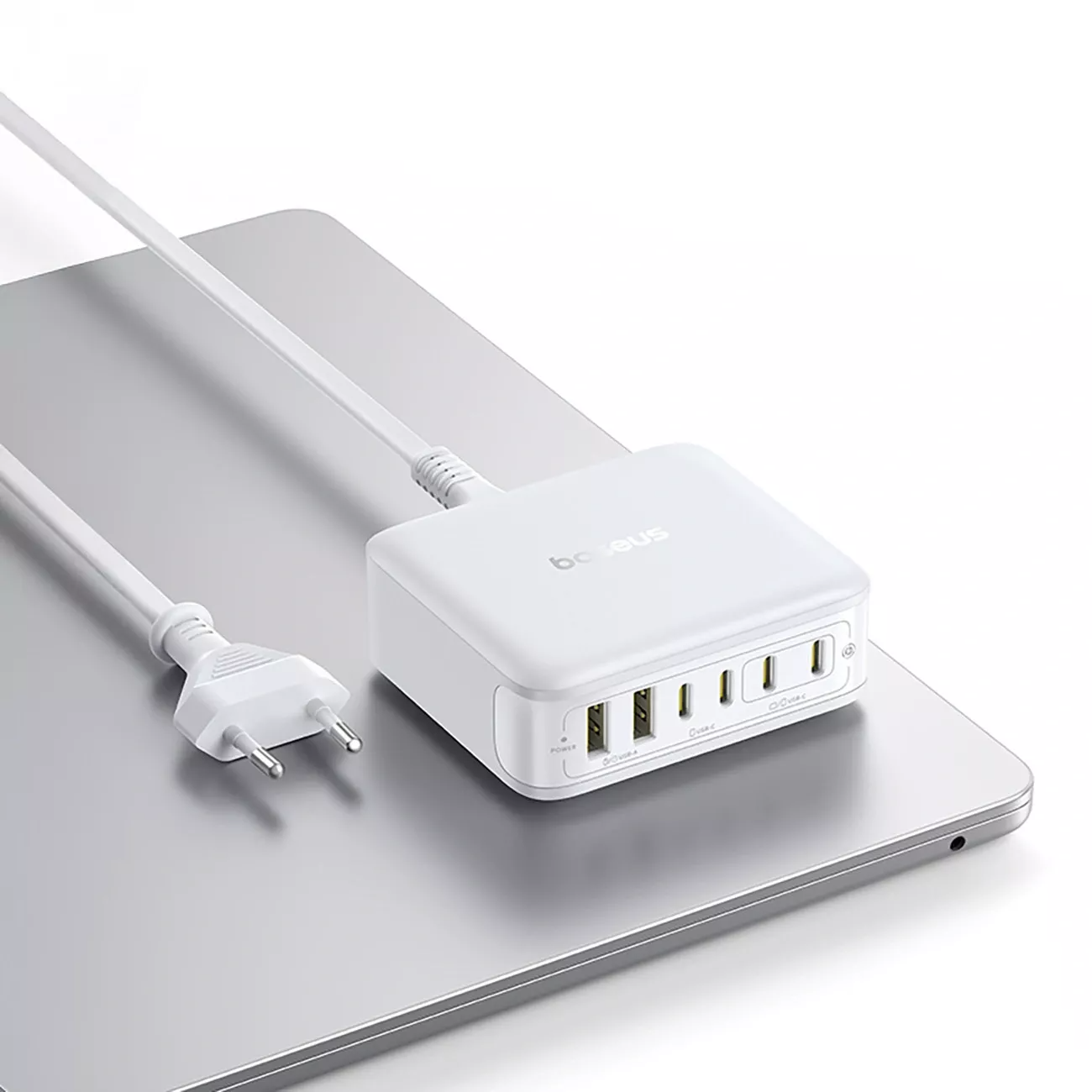 Baseus EnerFill FH21 laddstation, 120W, 2 x USB-A - 4 x USB-C, Vit E0120T01