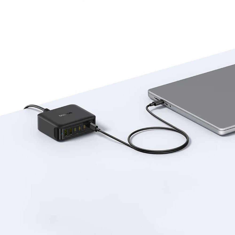 Baseus EnerFill FH21 laddningsstation, 120W, 3.25A, 2 x USB-A - 4 x USB-C, Svart E0120T00