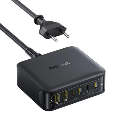 Baseus EnerFill FH21 laddningsstation, 120W, 3.25A, 2 x USB-A - 4 x USB-C, Svart E0120T00