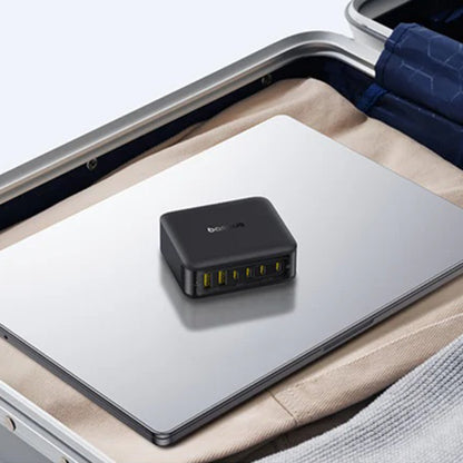 Baseus EnerFill FH21 laddningsstation, 120W, 3.25A, 2 x USB-A - 4 x USB-C, Svart E0120T00