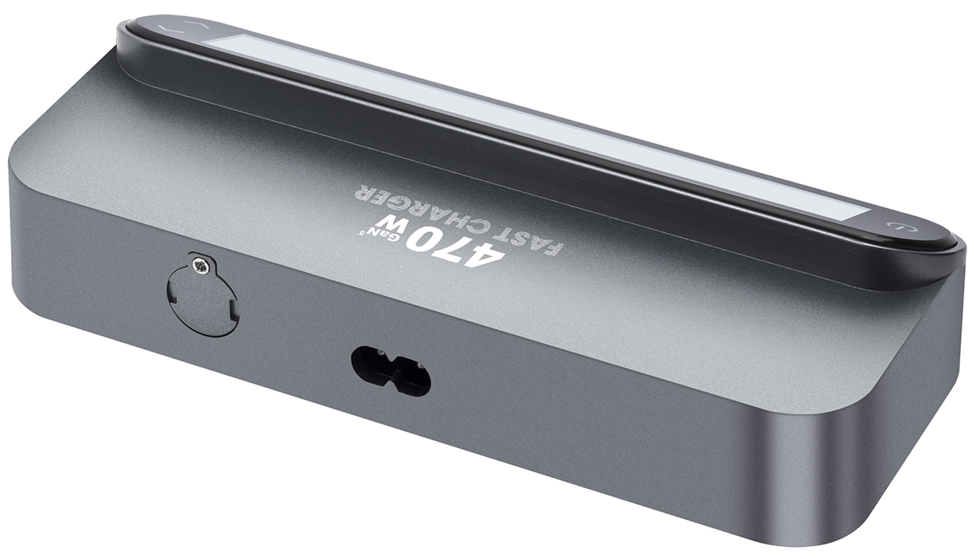 Stationär laddare med USB-C-kabel OEM LCD470W, 470W, 5A, 2 x USB-A - 3 x USB-C, Grå