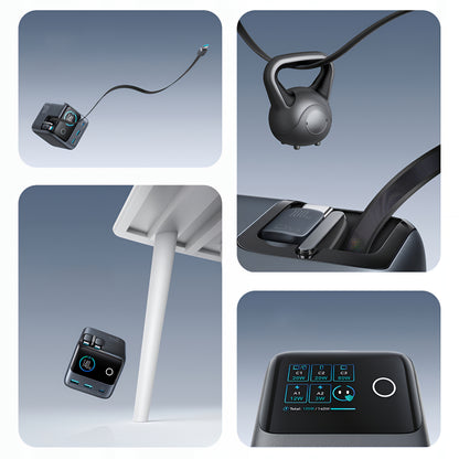 Laddstation med USB-C-kabel Joyroom Podix JR-TRD01, 140W, 1 x USB-C - 2 x USB-A, Grå