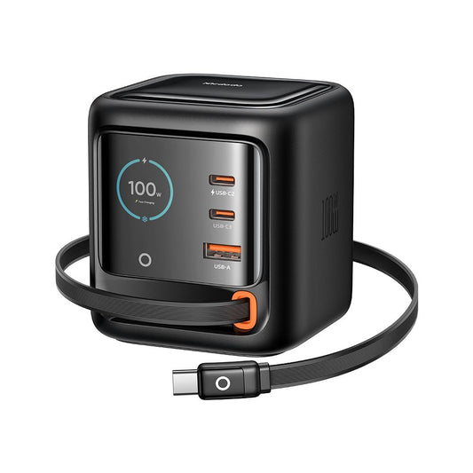 Laddstation med USB-C-kabel Mcdodo FreeGo CH-1391 Display, 100W, 5A, 1 x USB-A - 2 x USB-C, Svart