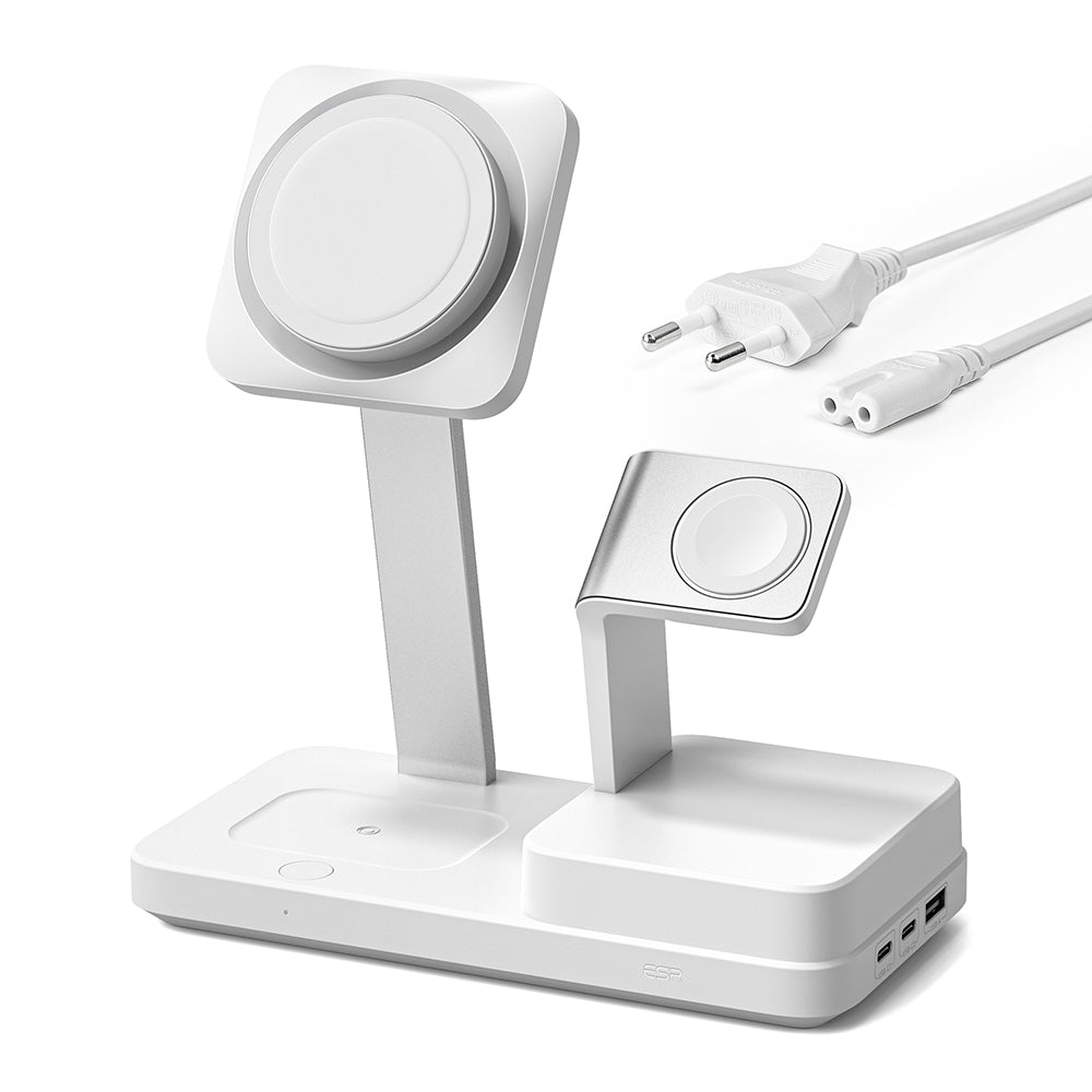 Laddare ESR CryoBoost QI 6in1, 100W, 2 x USB-A - 1 x USB-C, Vit