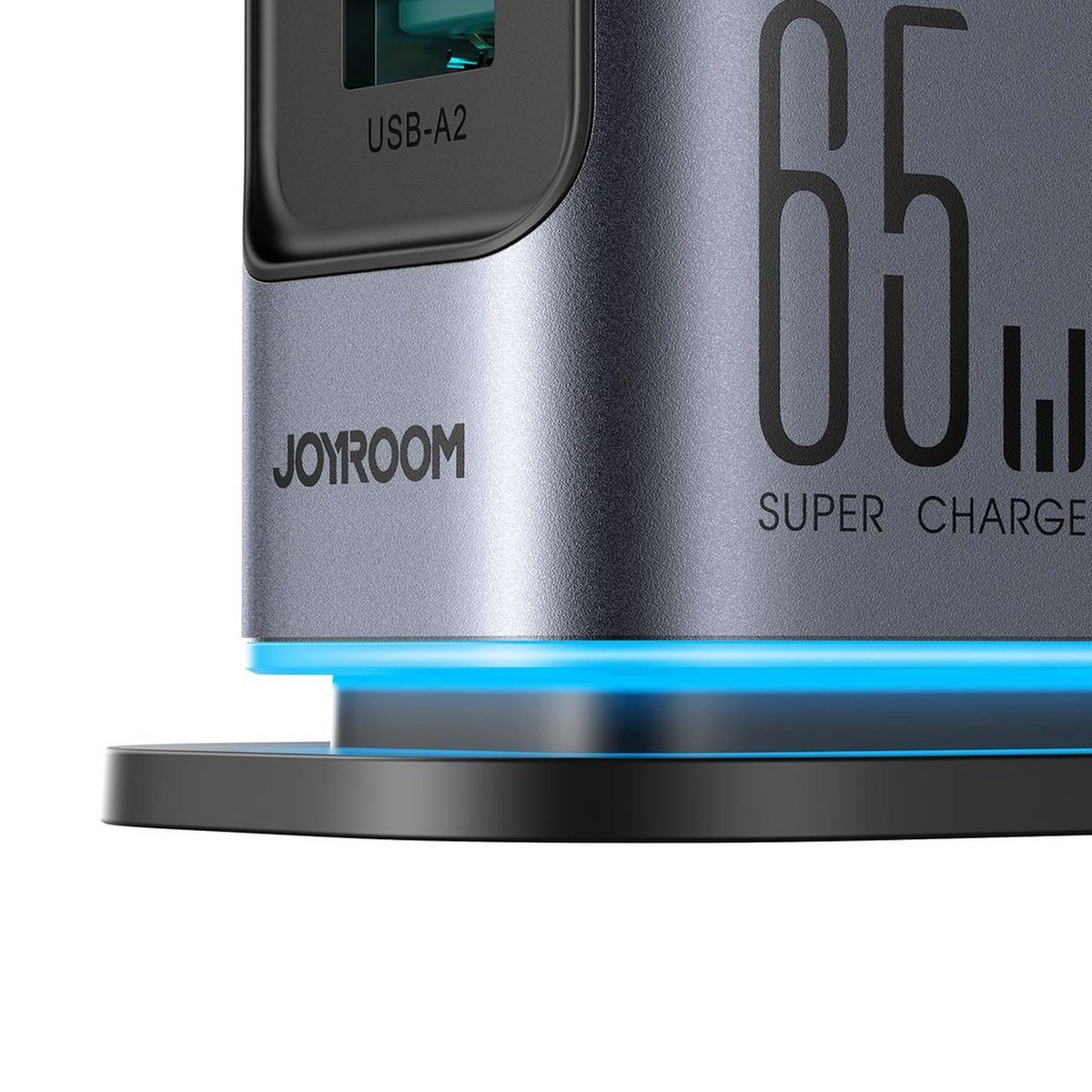 Joyroom JR-TCM02 UK laddstation, 65W, 3,25A, 2 x USB-A - 4 x USB-C, Grå