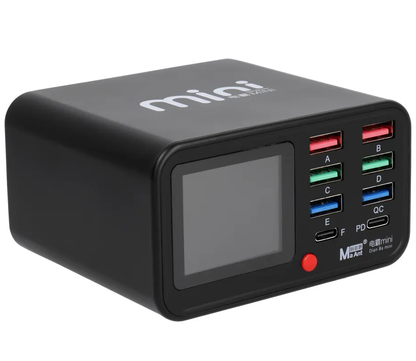 Laddstation MaAnt Dianba Mini, 75W, 2 x USB-C - 6 x USB-A, Svart