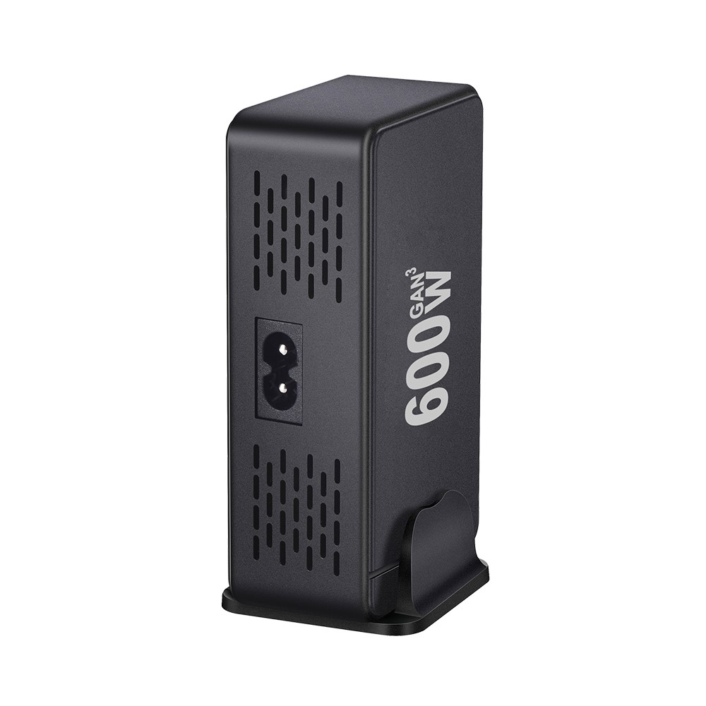 OEM-stationsladdare, 600W, 4 x USB-A - 4 x USB-C, Svart